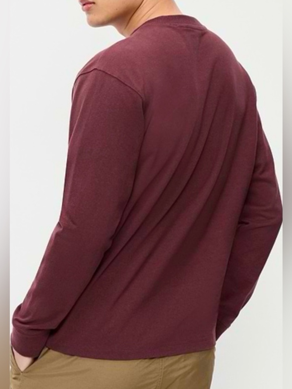 Old Navy Men’s Active Cloud 94 Soft Long Sleeve T-Shirt Maroon NWT